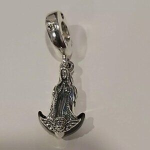 AUTHENTIC PANDORA STERLING SILVER Virgin of Guadalupe Motif Dangle 799646C01